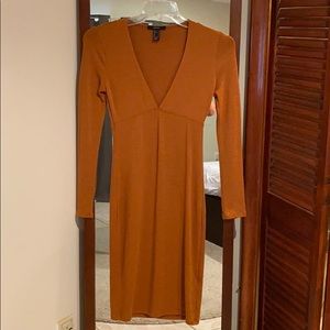 Orange long sleeve dress